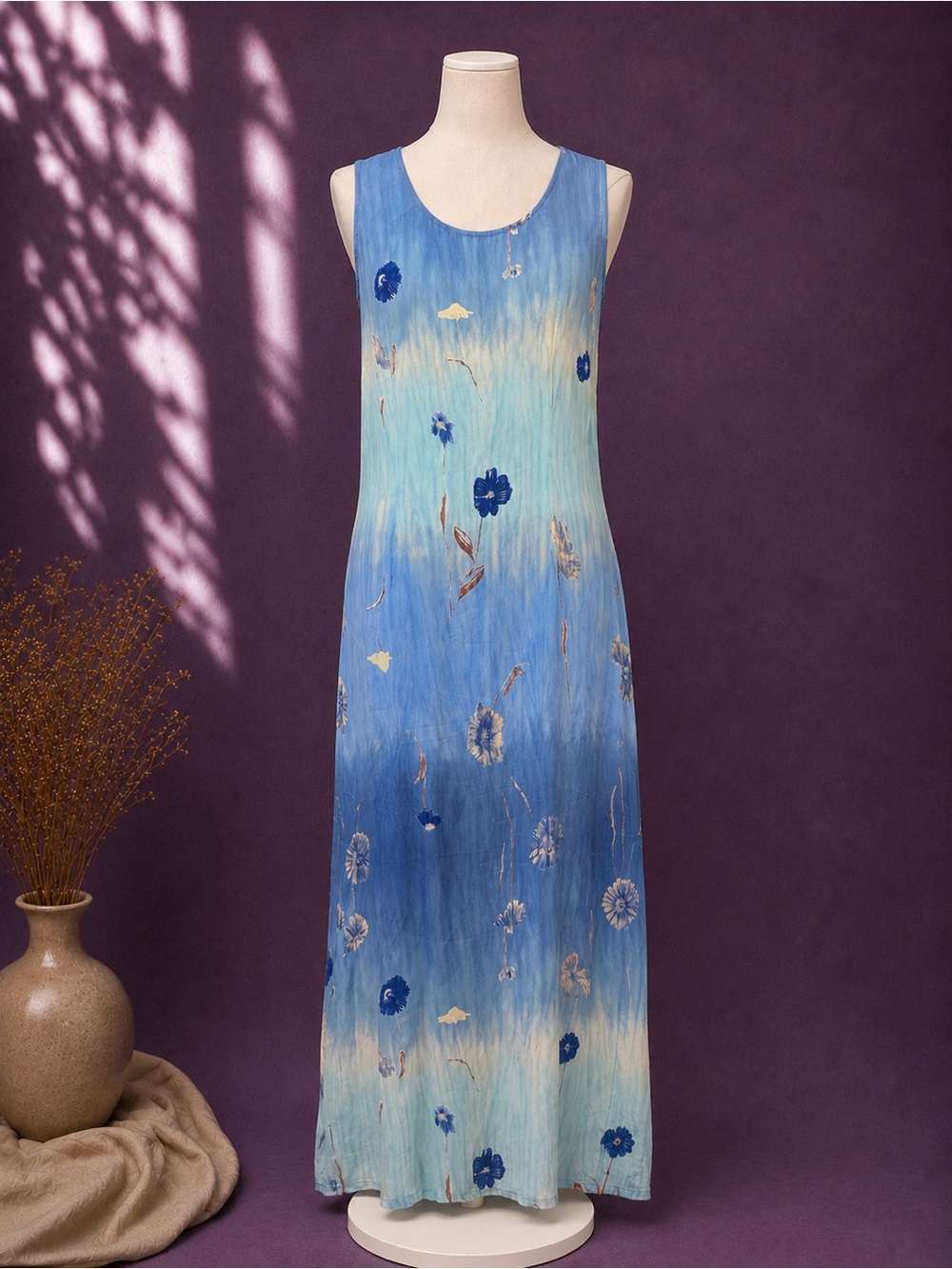 Petite Italian Ombre Floral Maxi Dress